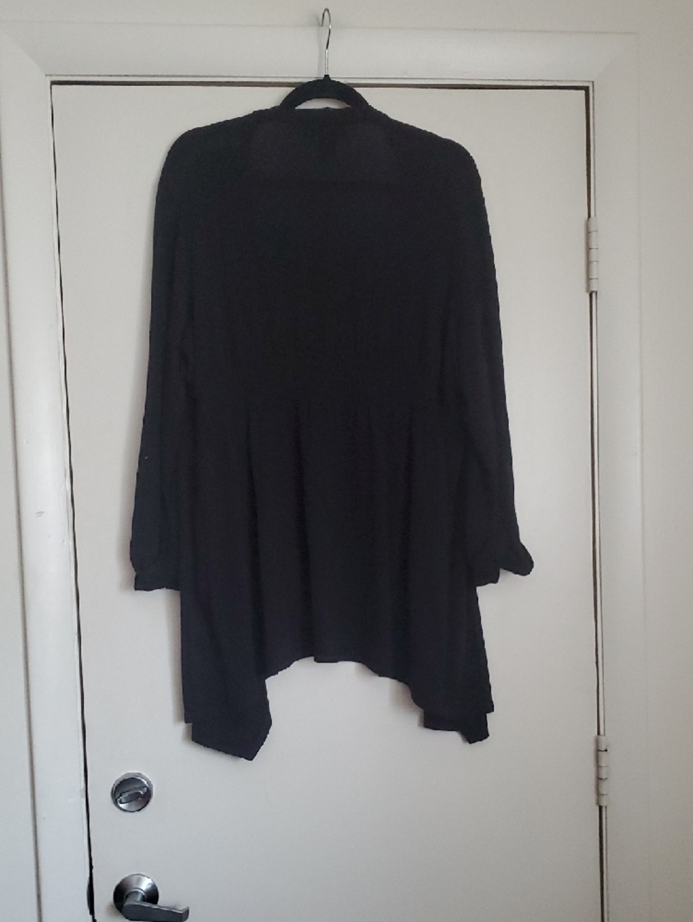Style & Co. Black Open-Front Draped Cardigan - Picture 8 of 12